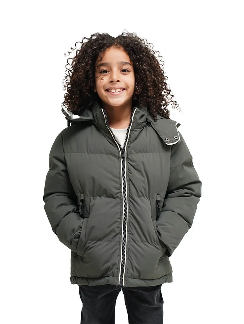 Columbia Sportswear Girls Hooded Puffer Columbia Doudoune Fille à Capuche - Powder Lite (Isolée, Résistante à L